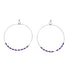 Sodalite And Sterling Silver Heishi Post Dangle Earrings XS10040